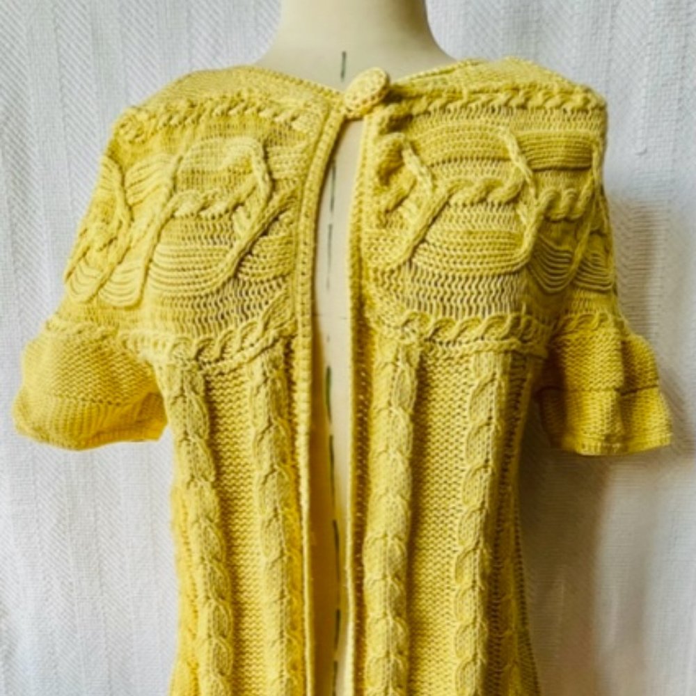 Powwow 100% cotton yellow Cardigan